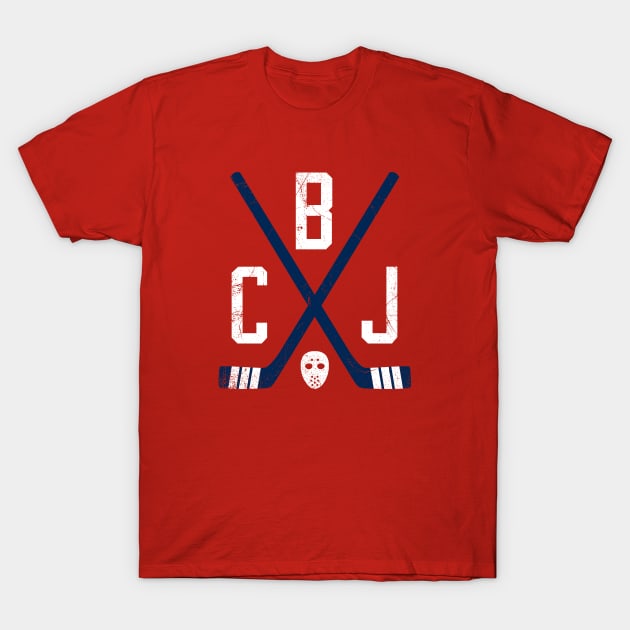 CBJ Retro Sticks Red Blue Jackets T Shirt TeePublic